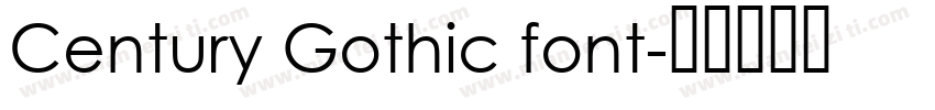 Century Gothic font字体转换